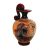 Ancient Greek vase 13cm,Shows God Poseidon
