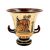 Ancient Greek Krater,Pottery Vase 12,5cm,Shows God Zeus
