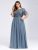 ΑΜΕΣΑ ΔΙΑΘΕΣΙΜΟ: Κοντομάνικο μακρύ φόρεμα ANGIE DUSTY BLUE (ΝΟΥΜΕΡΑ ΜΕΧΡΙ 7XL – EU58)