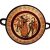 Greek Pottery Kylix 31cm,God Dionysus with Satyrs