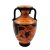 Red Figure Pottery Amphora 17cm Glazed,Leonidas in the battle