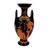 Red figure Amphora 22cm , shows Oedipus with Sphinx and Hercules with Nemean Lion