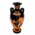 Red figure Vase Amphora with 3 handle 22cm,Warrior’s Farewell,Ancient Greek Pottery