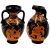 Set of 2 Red Figure Pottery Vases 13,5cm,Goddess Artemis and God Apollo